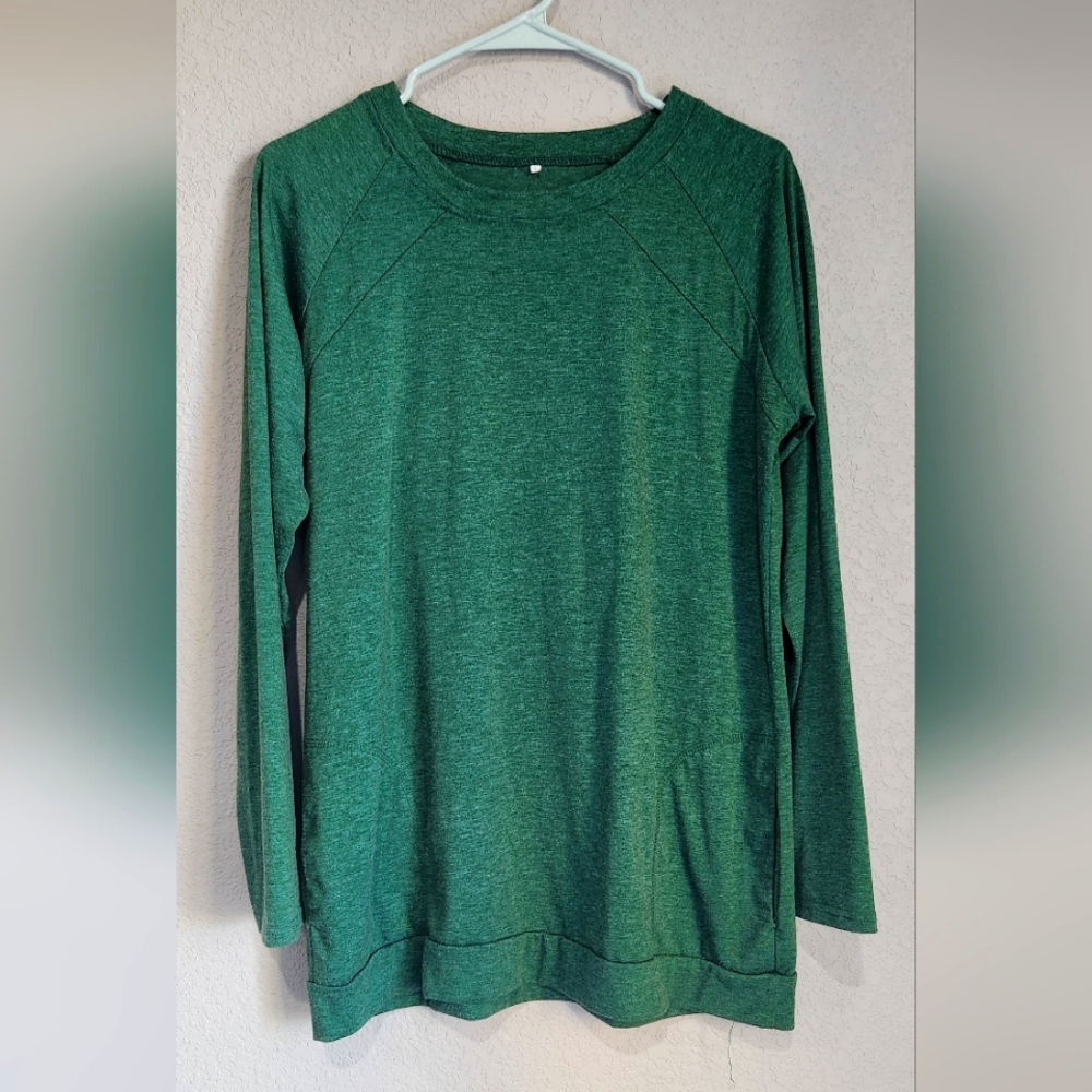 Soft green top with pockets